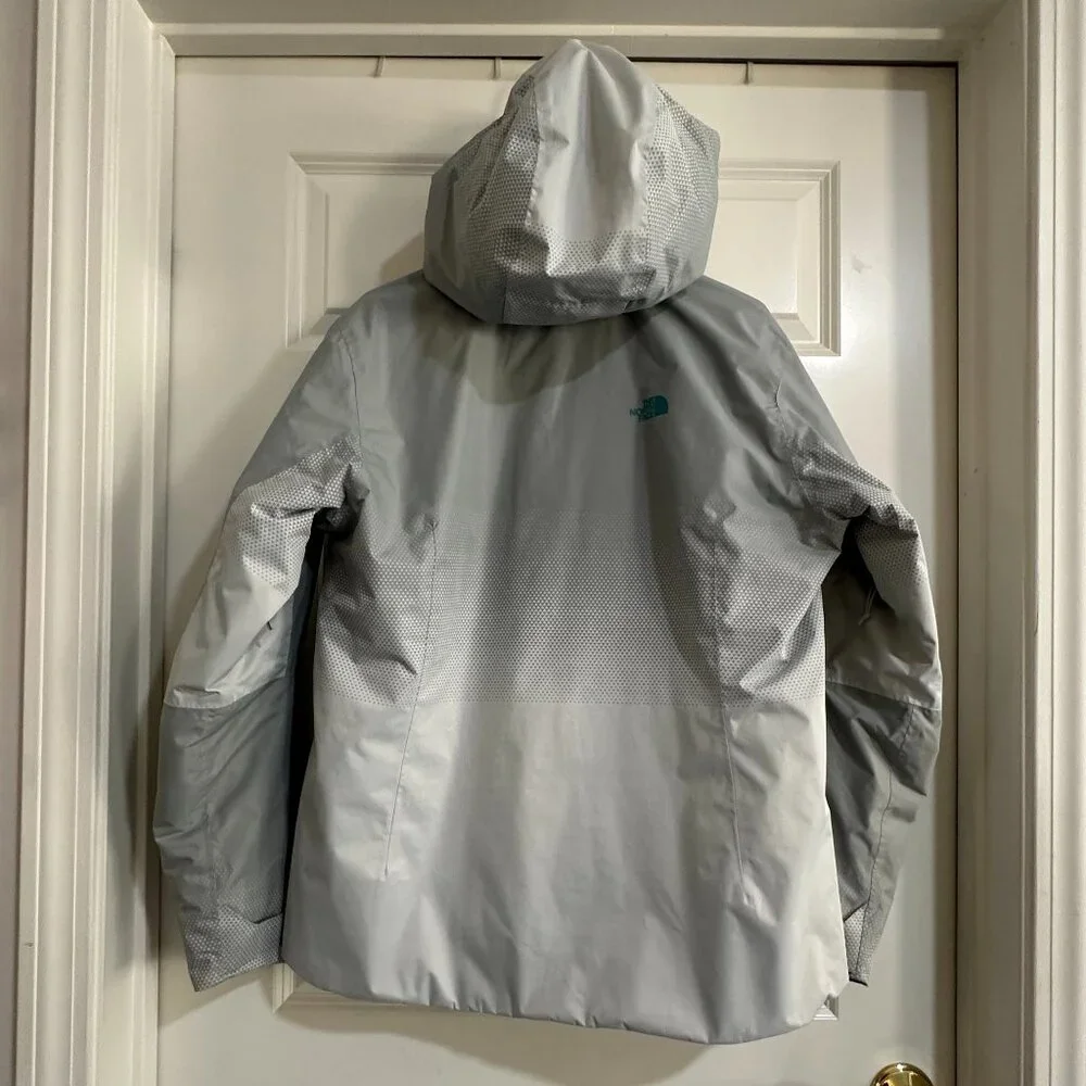 The North Face Women's Insulated Jacket XL HyVent Primaloft Teal Grey - Picture 5 of 14